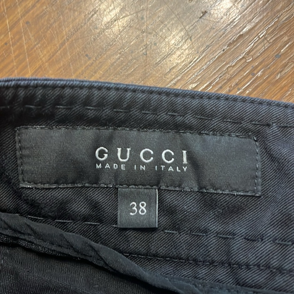GUCCI Vintage Y2K Straight Leg Ankle Pants Black Sz 38 Italy 24” inseam - Picture 3 of 15
